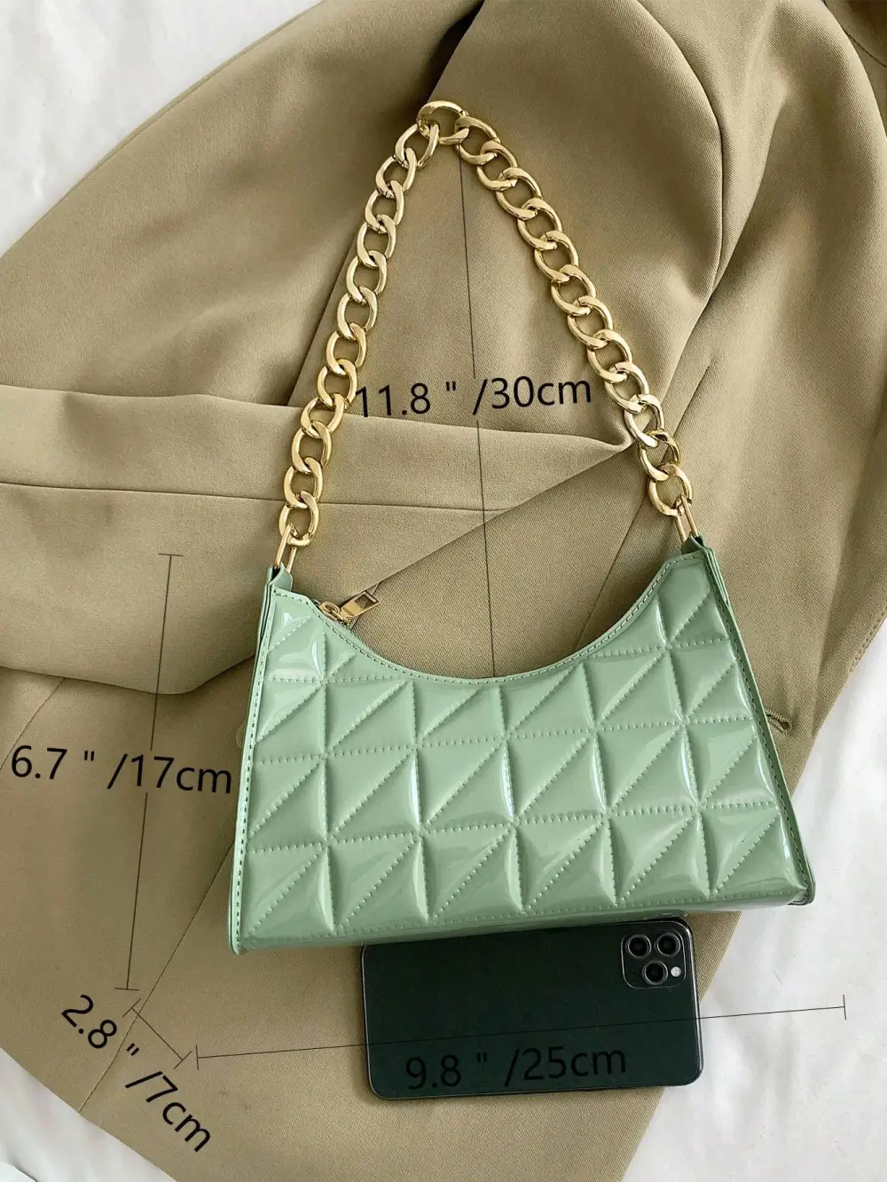 Quilted Detail Chain Bag