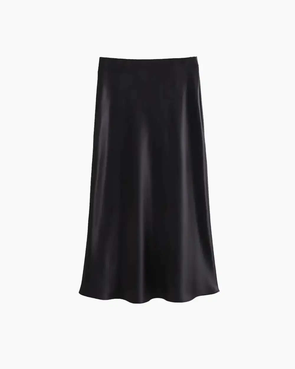 Simple Lace Satin High Waist Skirt