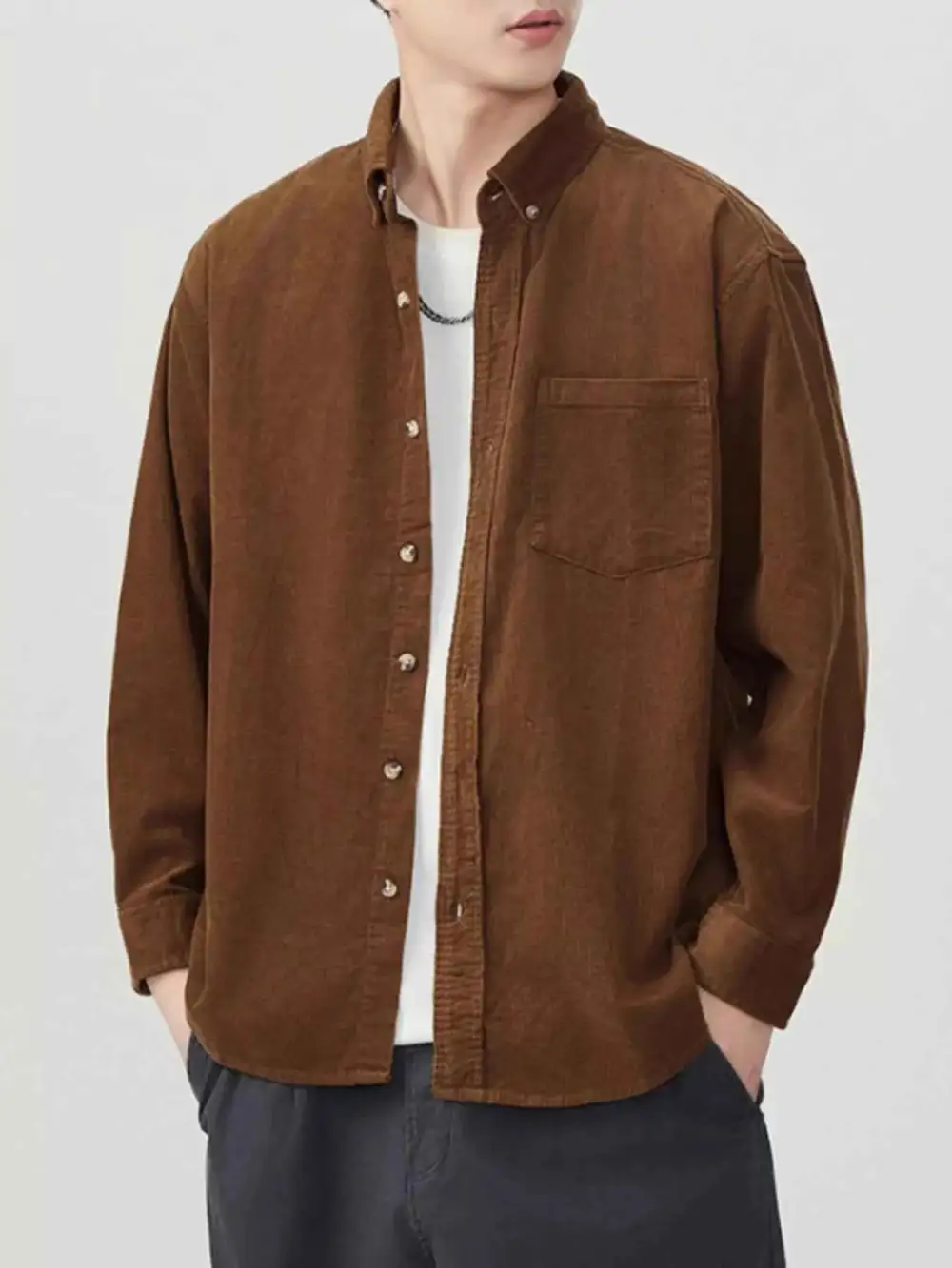 Modern Button Up Long Sleeve Shirt