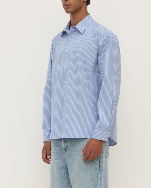 Blue Stripe Striped Cotton Shirt