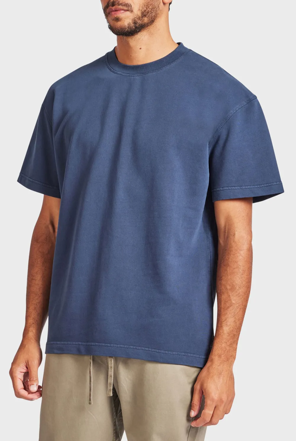 Short Sleeve Crew Neck Plain Tee