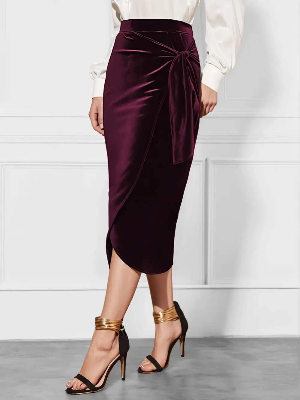 Subtle Velvet Side Skirt