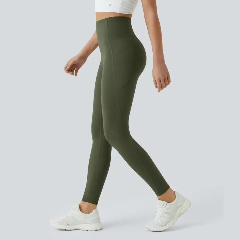 High Waisted Tummy Control Side Pocket Shaping Training Leggings – 🔥 40% OFF Today Only!
