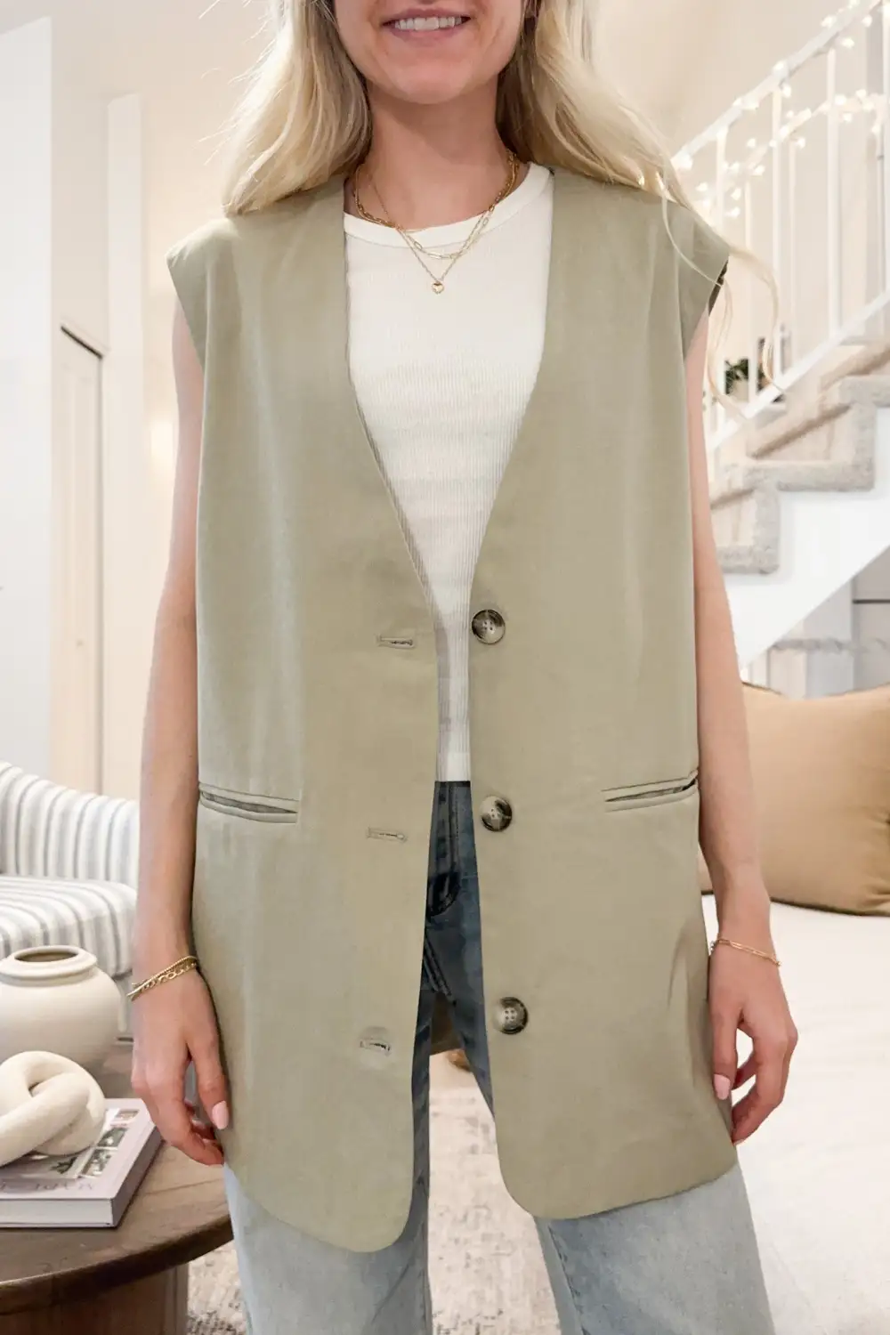 Clean Line Soft Oversized Vest