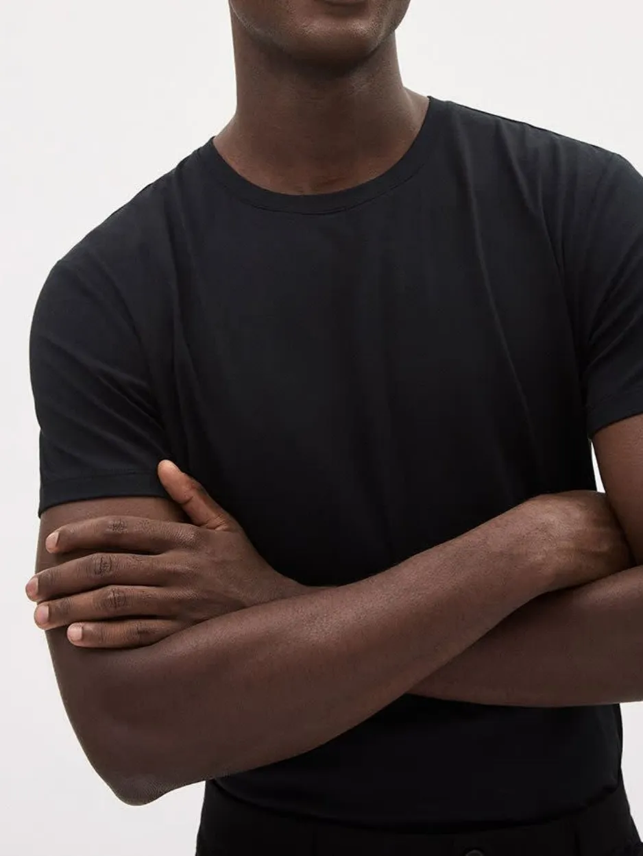 Black Short Sleeve Crew-Neck T-Shirt