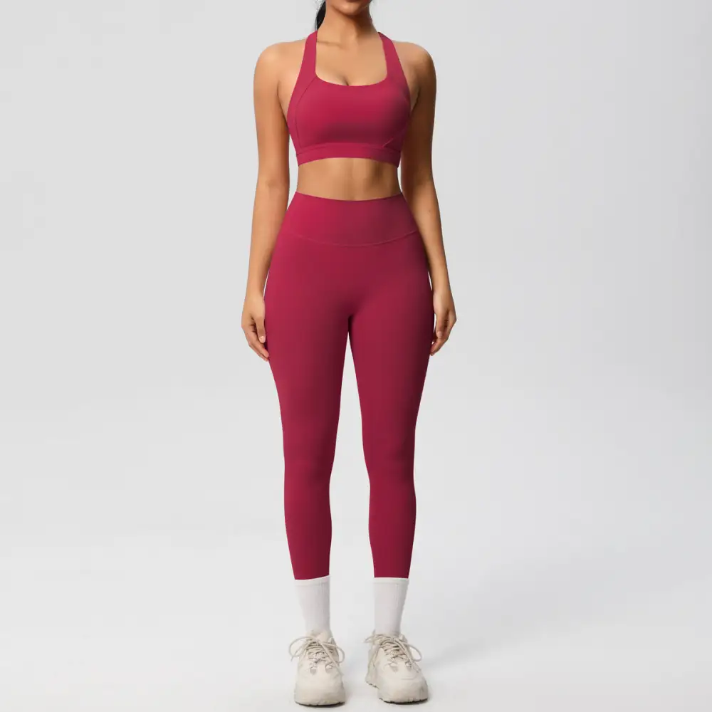 Backless High-Waist Two-Piece Activewear Active Set