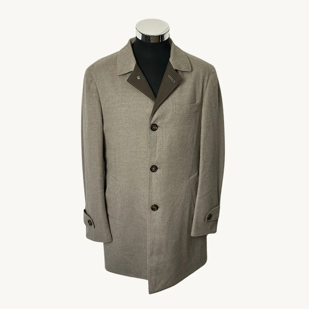 Structured Modern Classic Refined Cashmere Wool Coat
