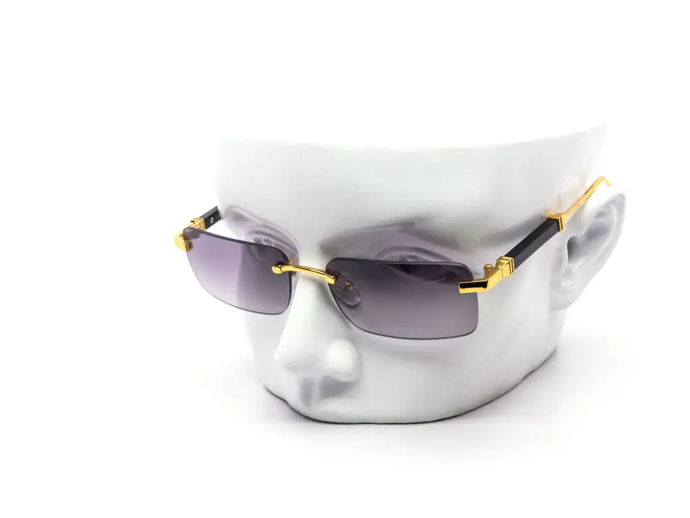 12-Pack Classic Rimless Rectangle Gradient Sunglasses