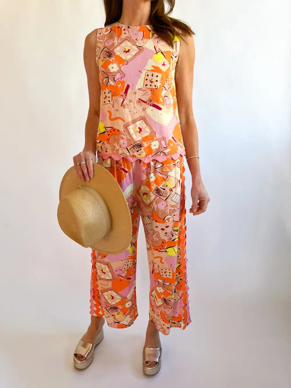 Textured Ricrac Trim Top