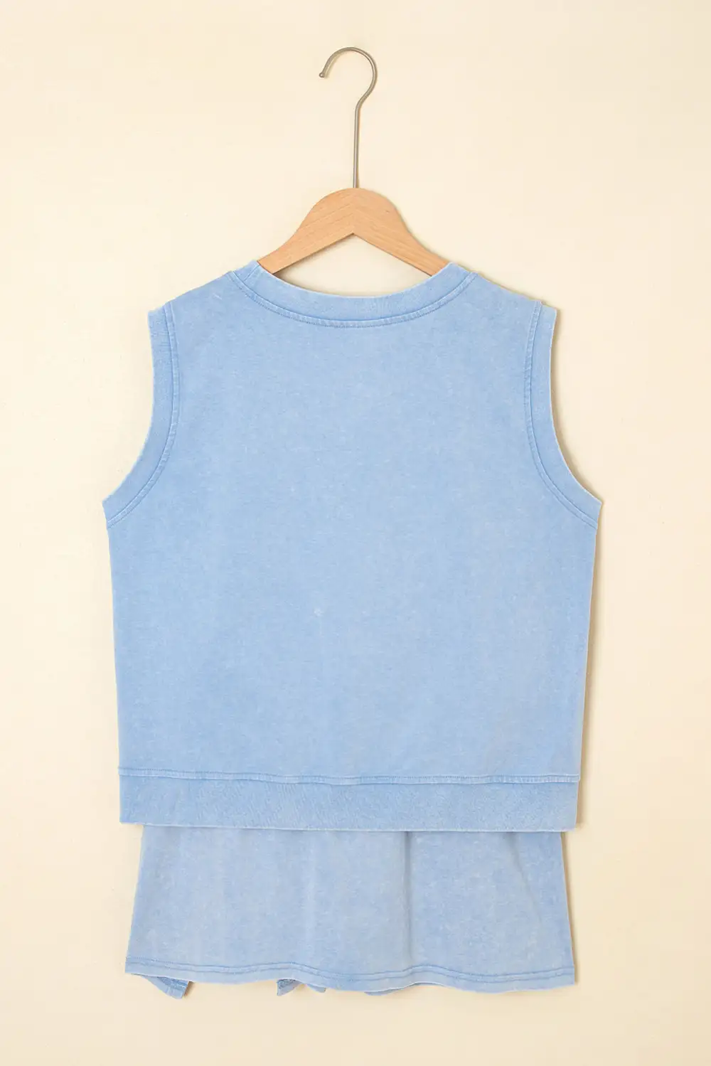 Casual Cotton Blend Pieces Detail Coordinated Set