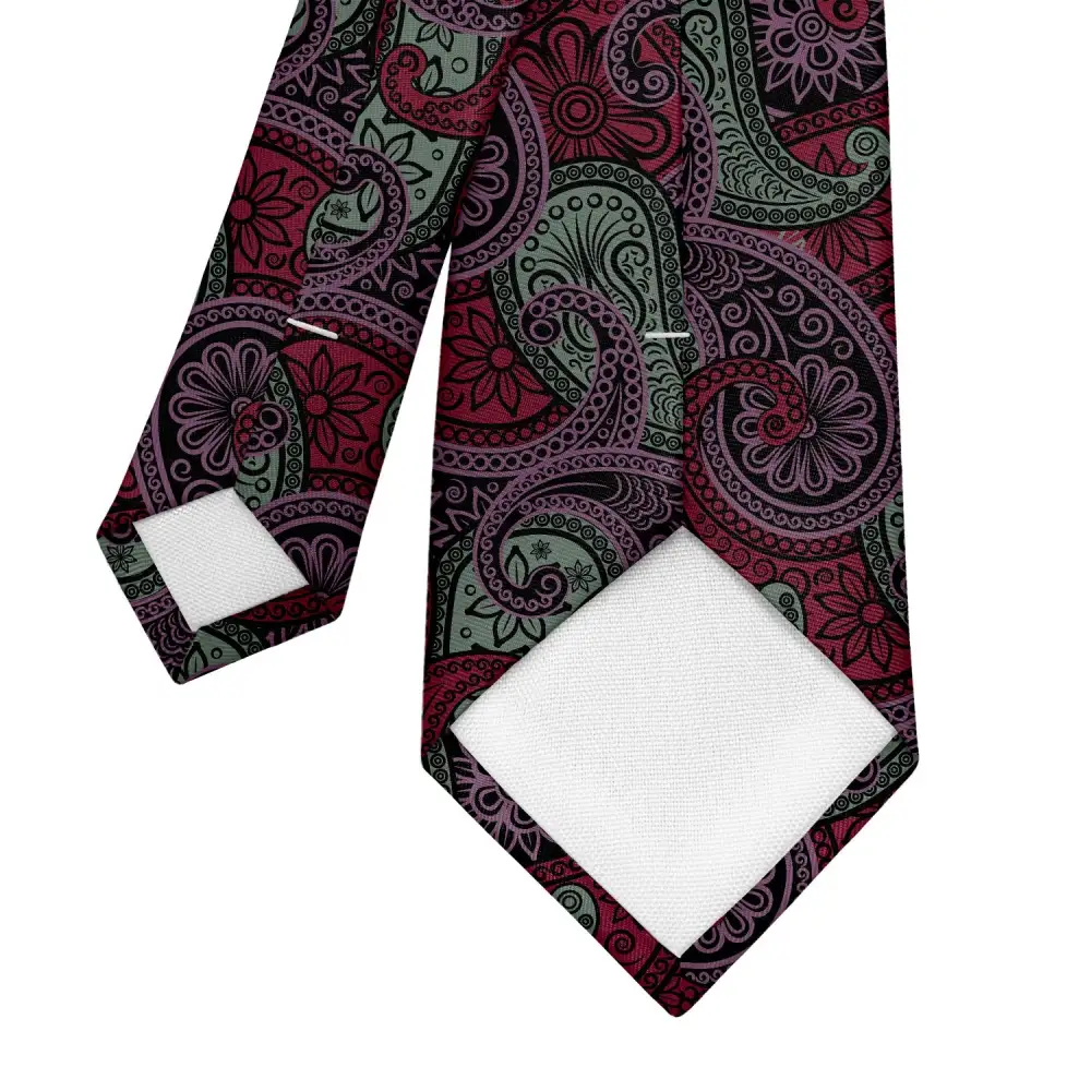 Refined Paisley Accent Necktie