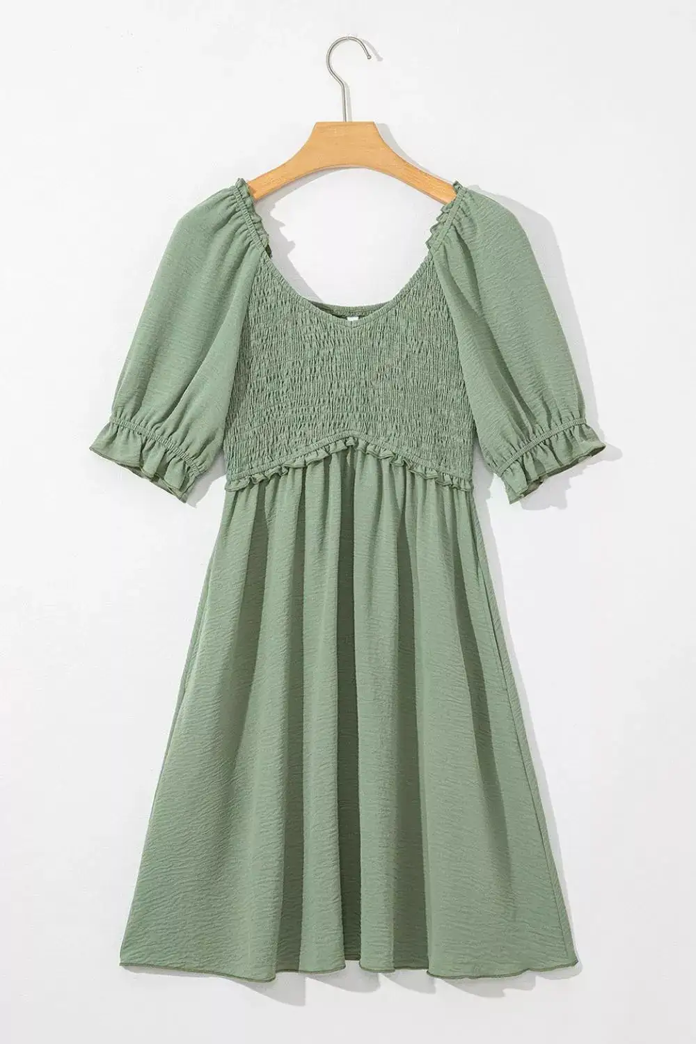 V Neck Short Sleeve Mini Dress