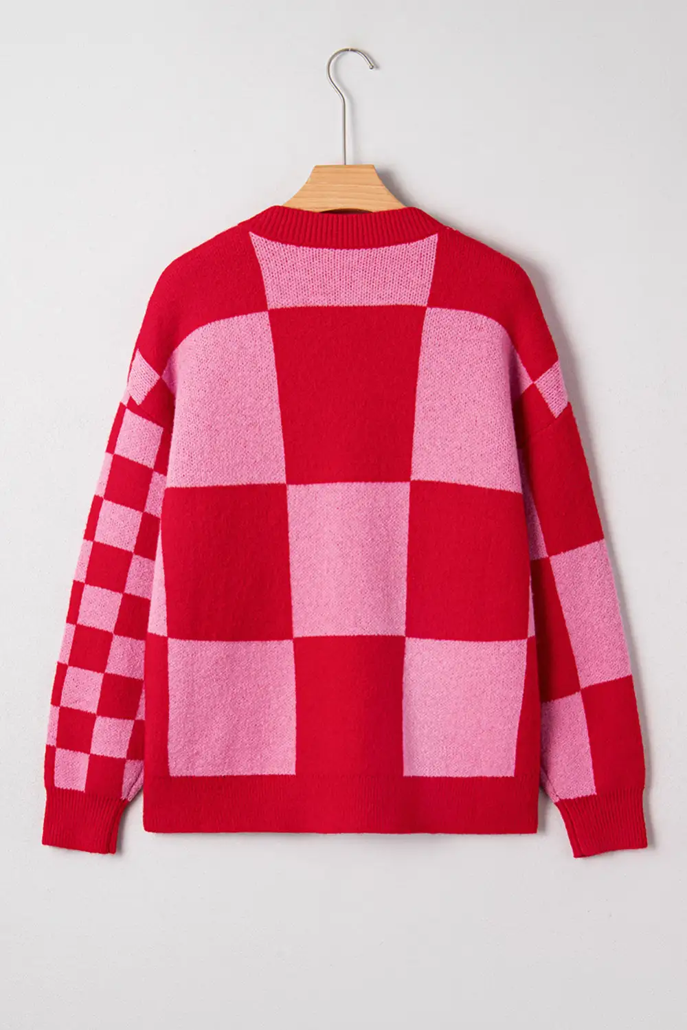Mixed Plaid Relaxed Cardigan