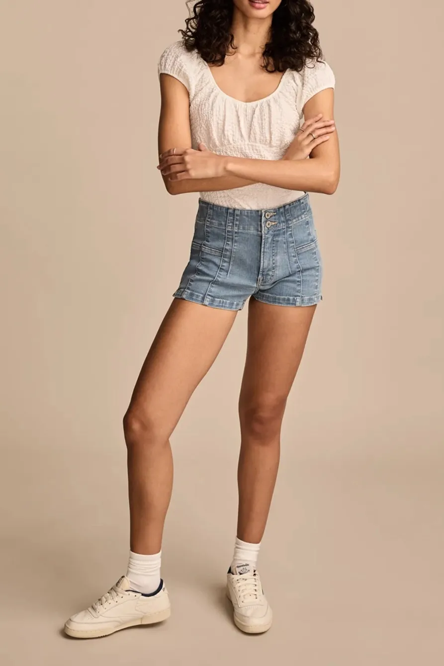 Blue High Rise Short