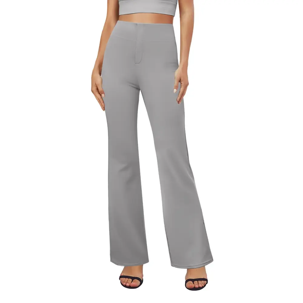 Women's High-Waisted Yoga Pants – Flared Leg with Pockets & Tummy Control