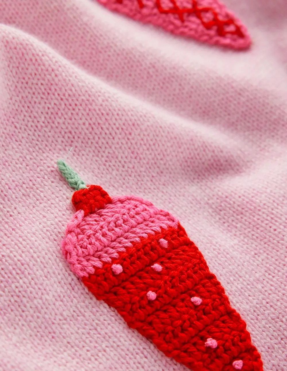 Soft Pink Embroidered Sweater