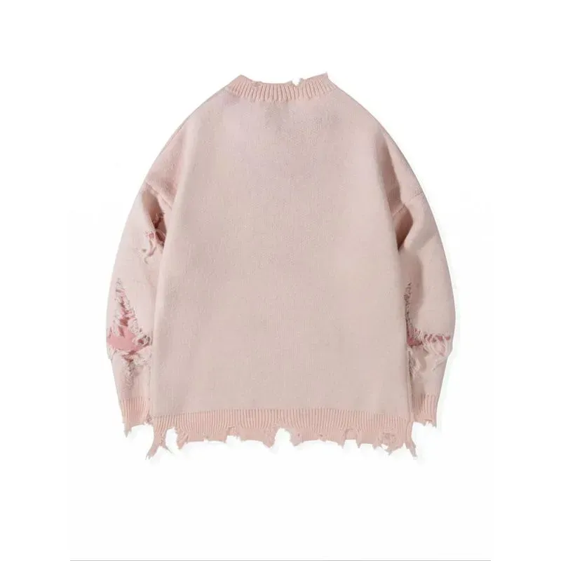 💥DON'T MISS OUT!⏰Men‘s Skull Print Ripped Sweater (Oversized Fit)🛒Final Day Clearance!🔥