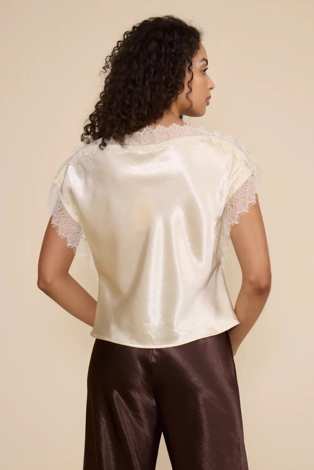 Chris Lace Trim Top
