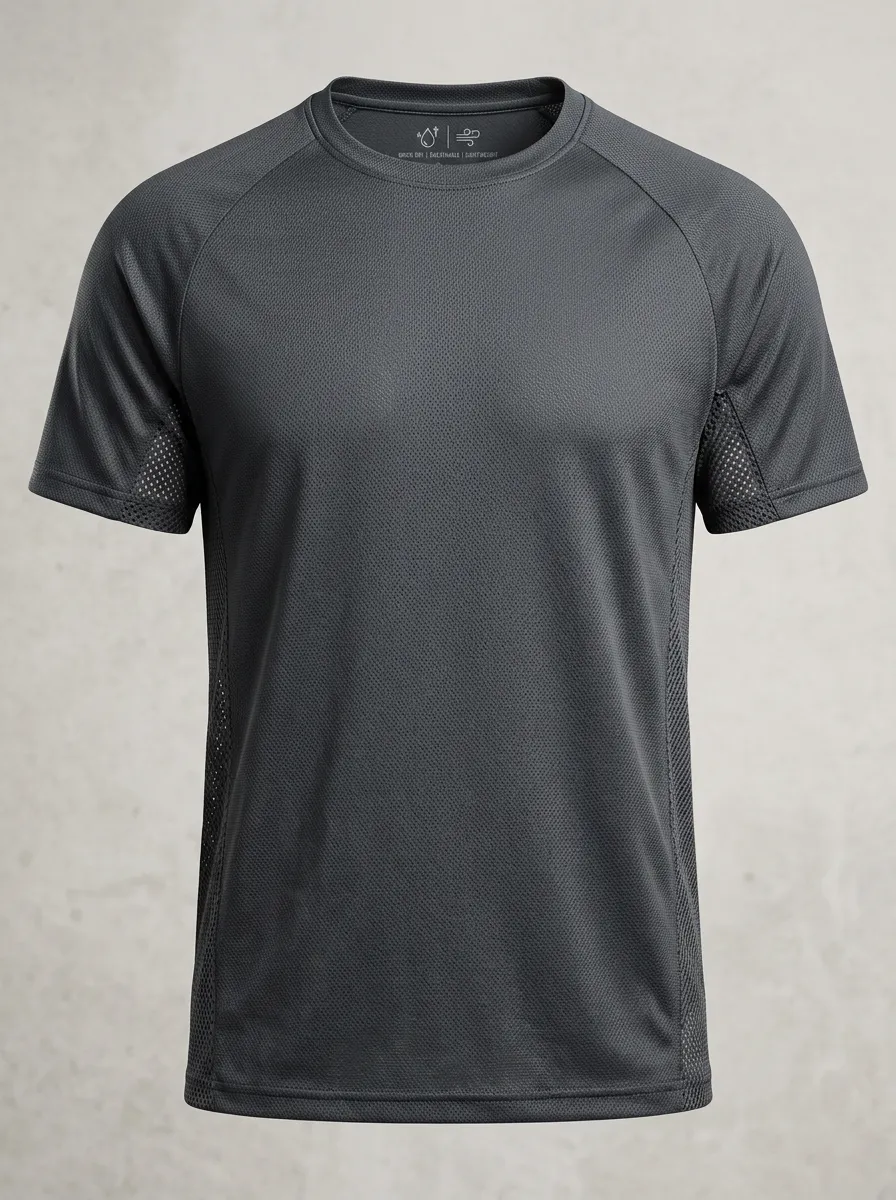 Men's Sports Fitness Quick-Dry Mesh Printed T-Shirt