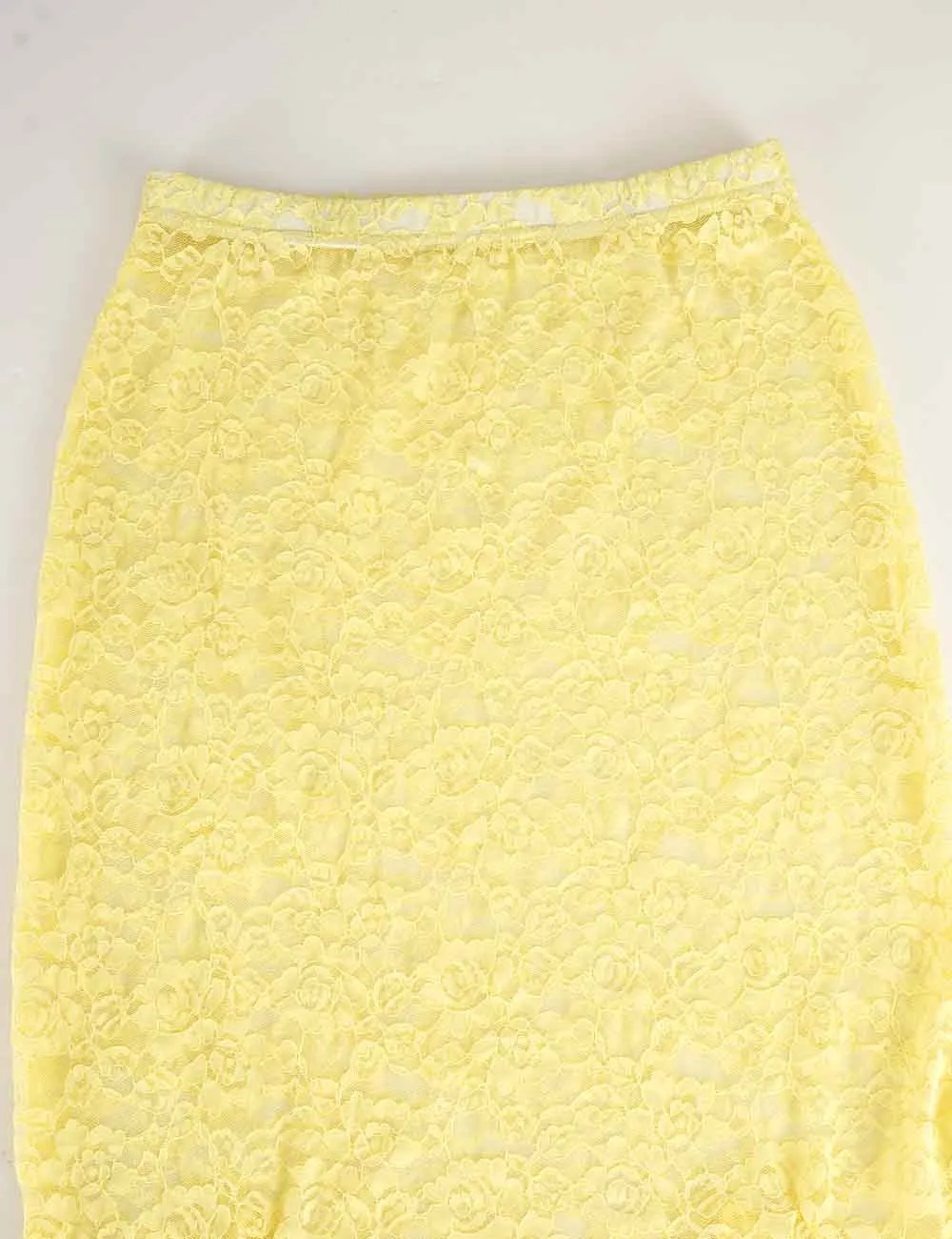Chic Lace Flared Hem Maxi Skirt