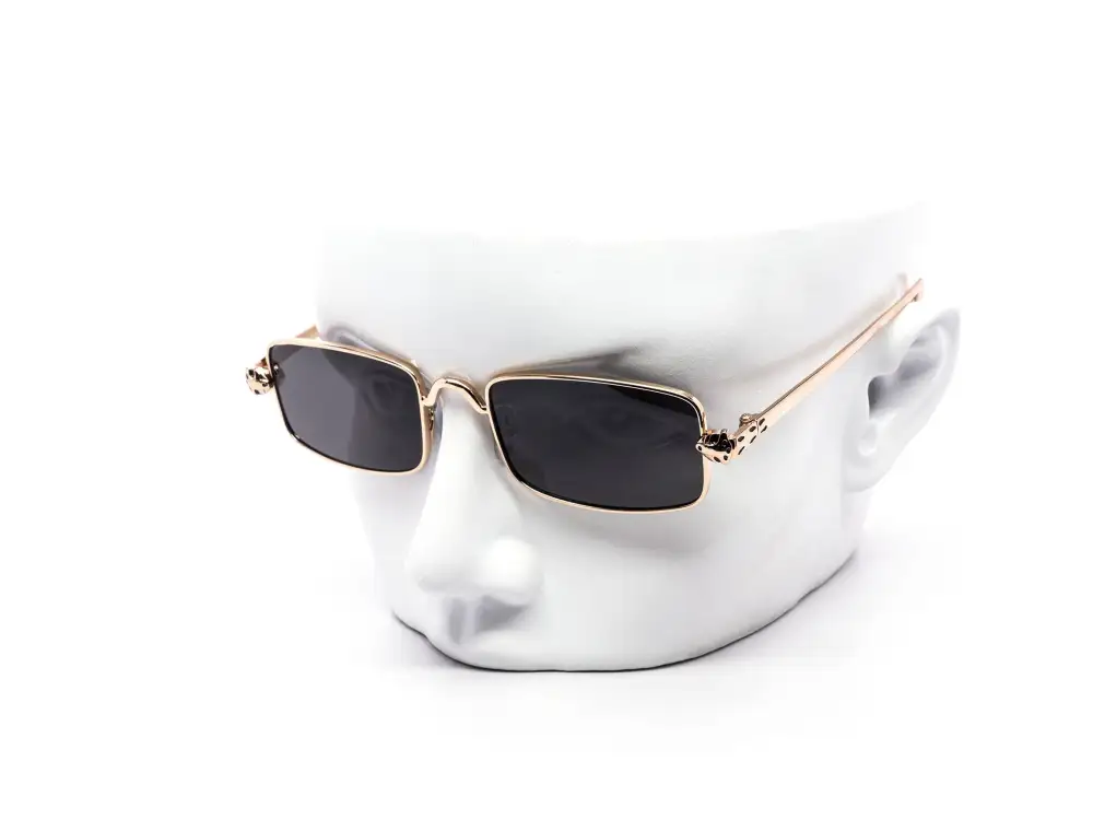 12-Pack Slim Metal Rectangle Sunglasses