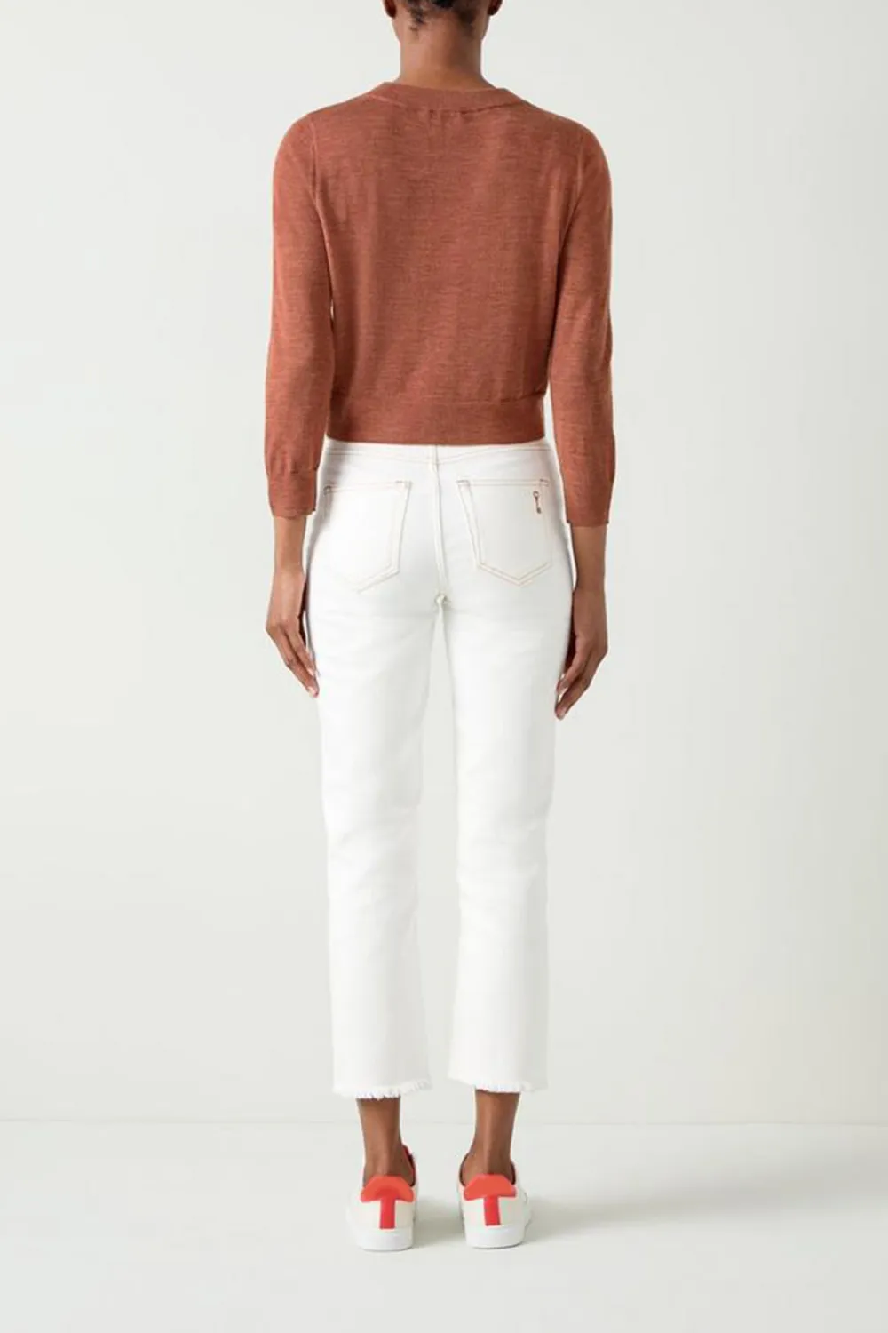 Dusk Pink Cropped Button Up Knit Cardigan