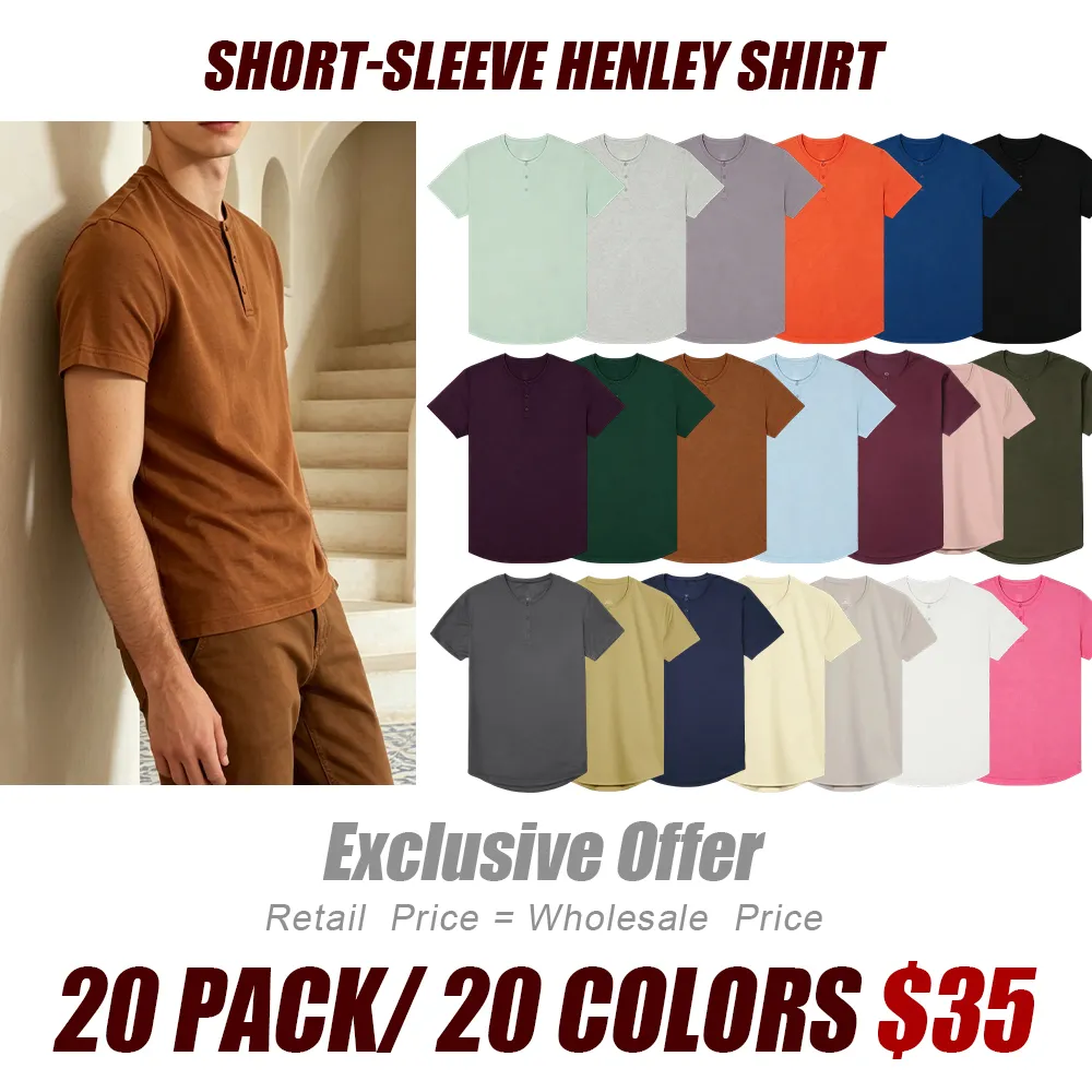 🛒 90% OFF NOW!2026 New Men's Henley Drop-Cut