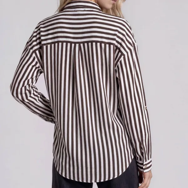 Striped Button Top