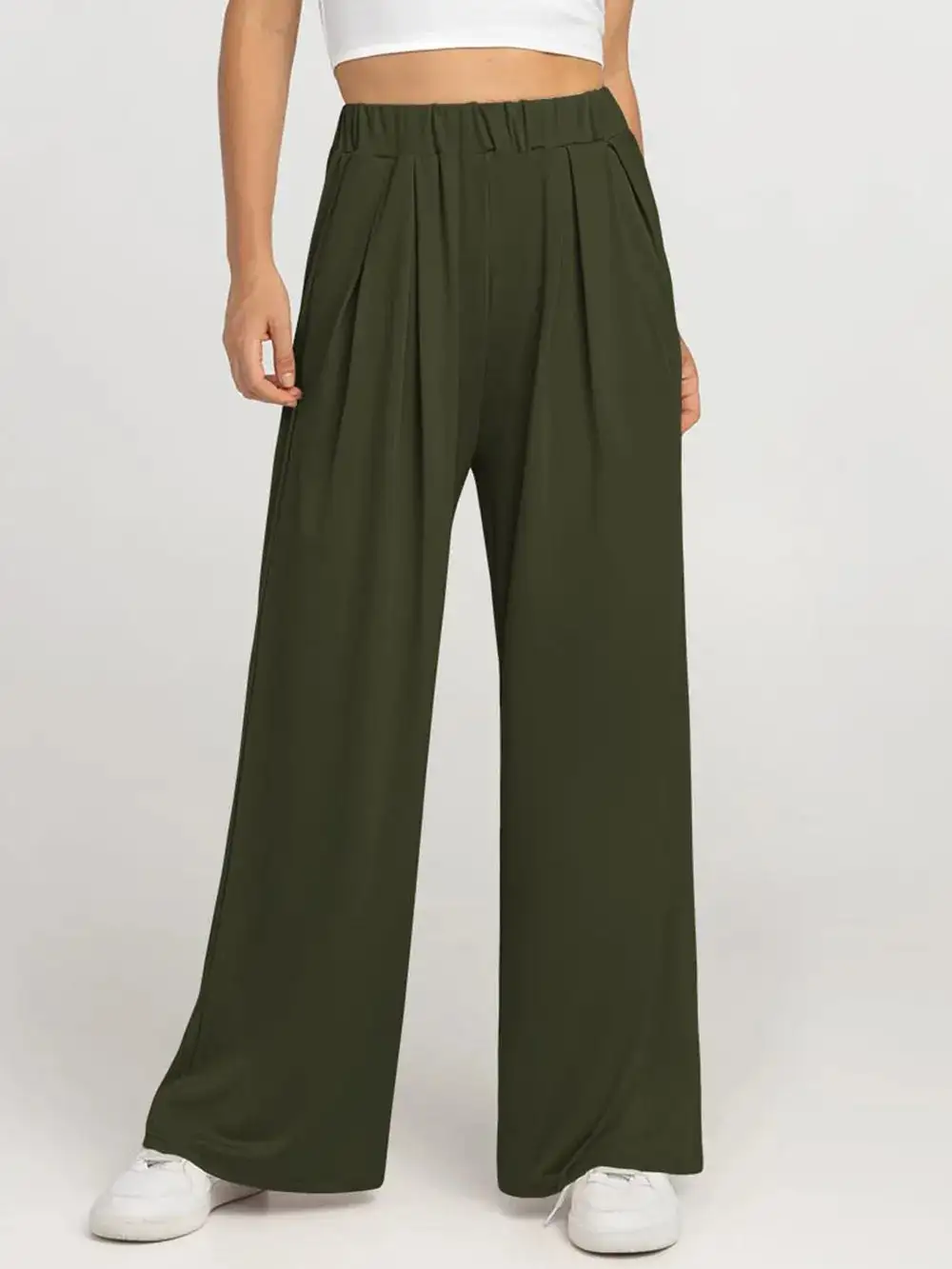 Clean High Waist Wide Leg Pants