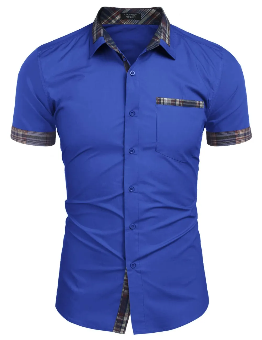 Casual Plaid Collar Linen Shirt