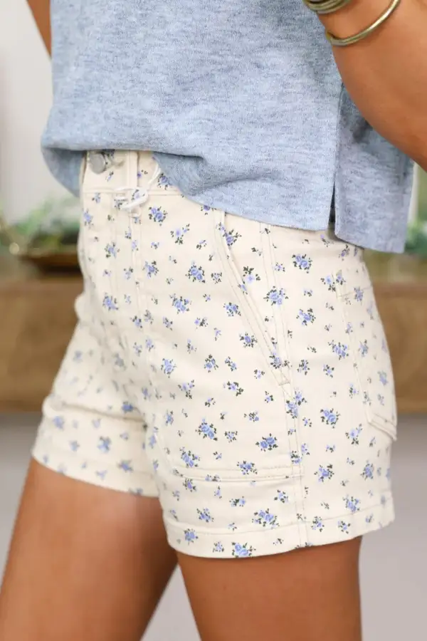 Floral Casual Denim Shorts