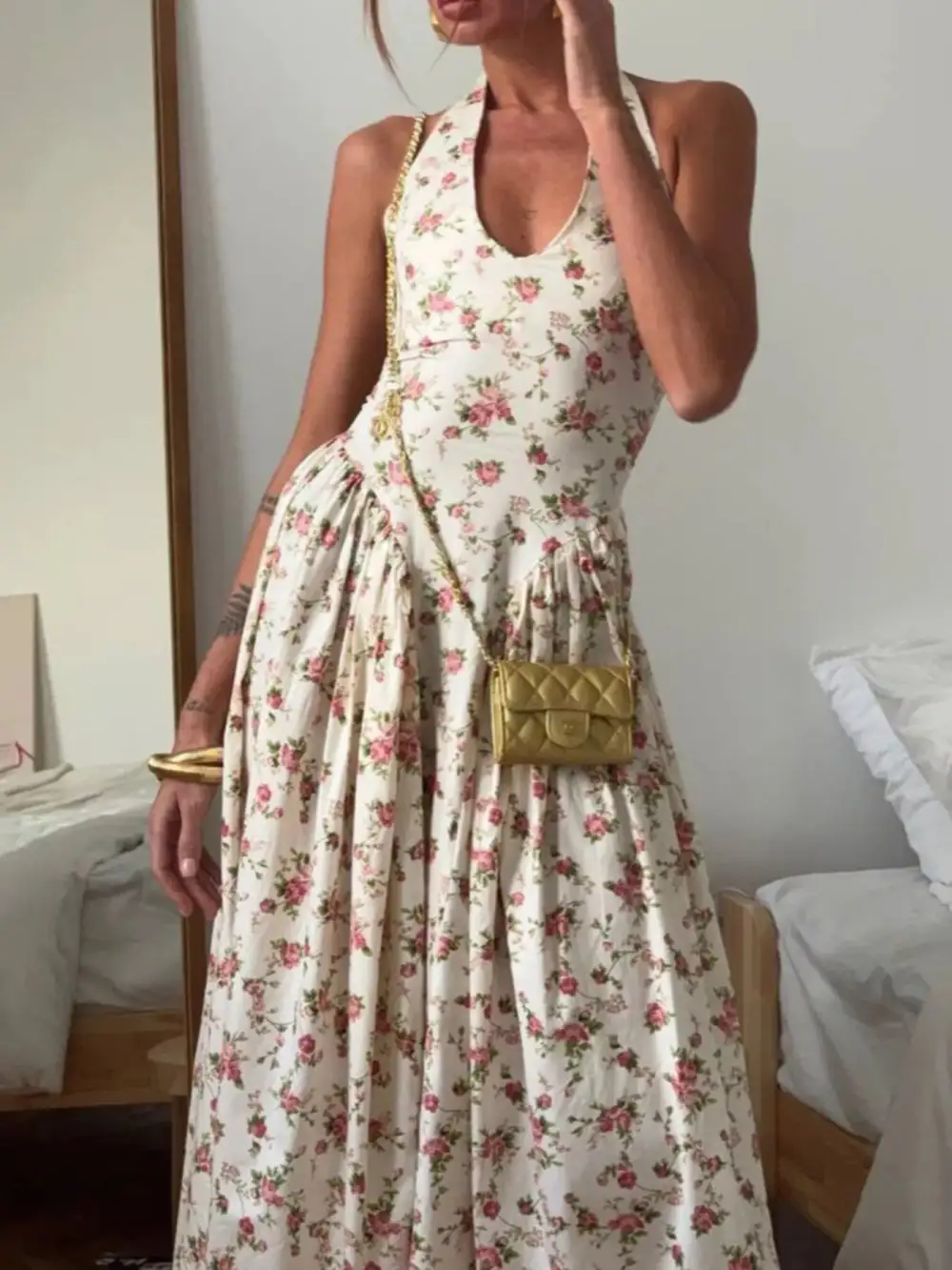 Easy Fit Floral Printed Midi Dress