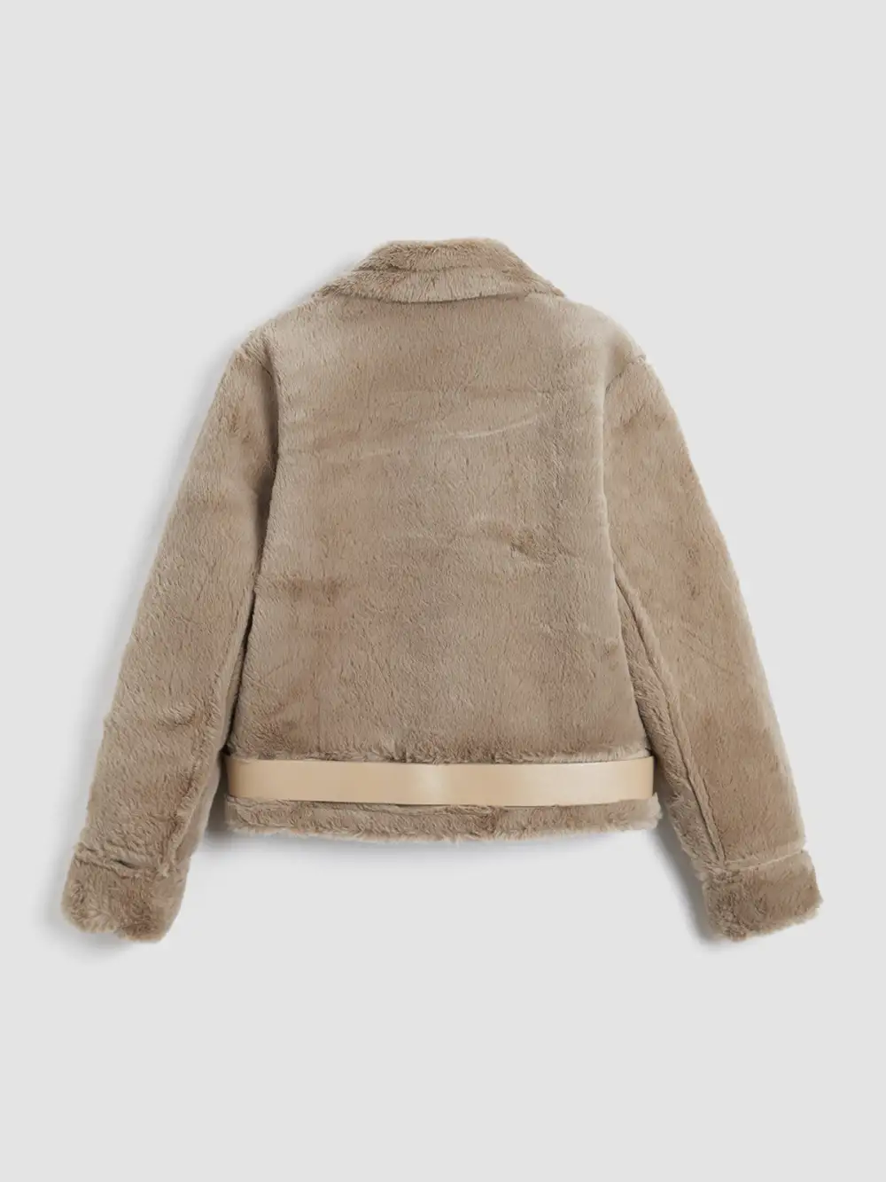 Solid Collared Fleece Jacket