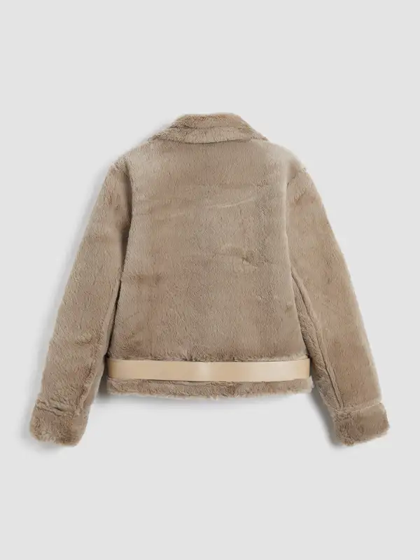 Solid Collared Fleece Jacket