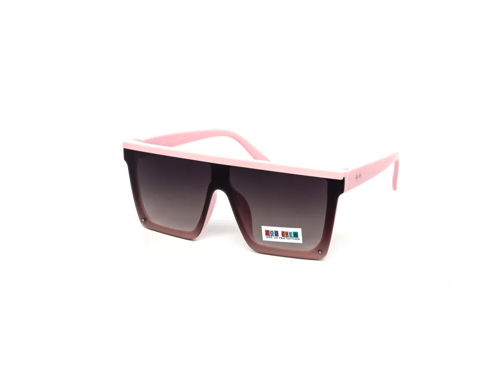 12-Pack Kids Oversized Shield Square Gradient Sunglasses