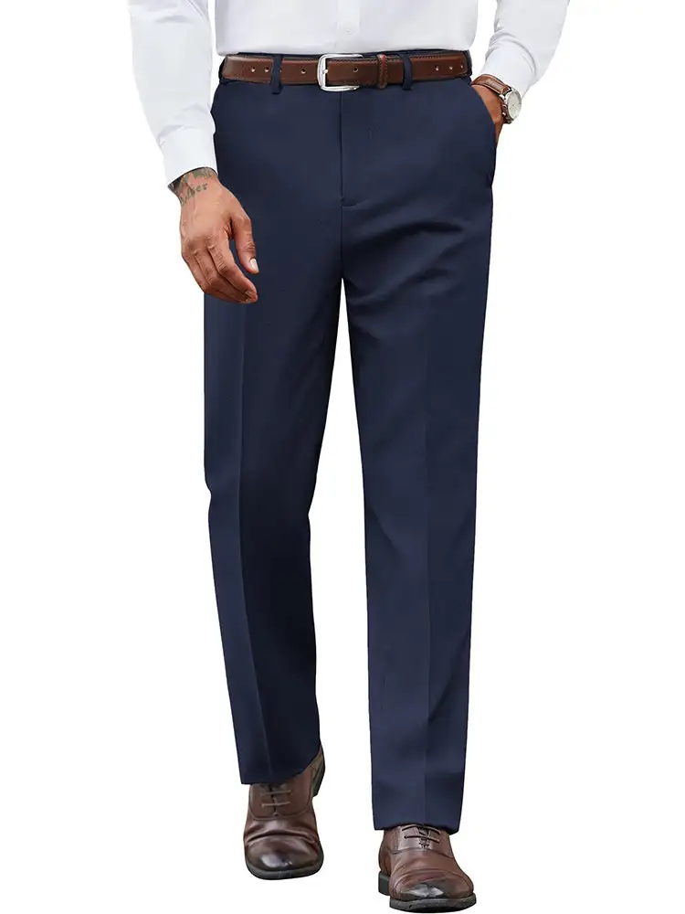 Comfort Flat Front Dress Pants