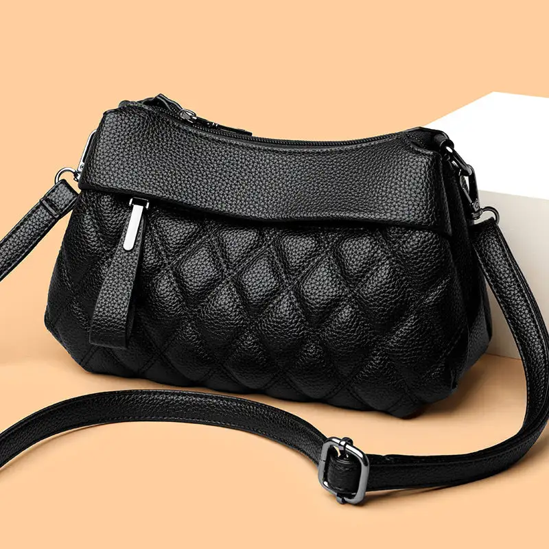 Compact Flap Square Crossbody Bag