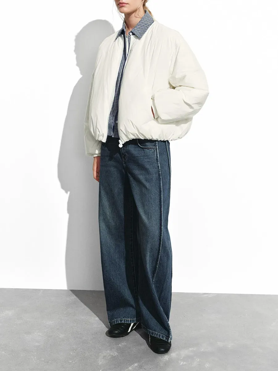 Ladies' Blue Casual Style Loose Denim Trousers