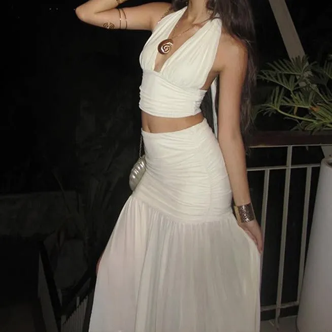 Soft Lace Mesh Woven Set