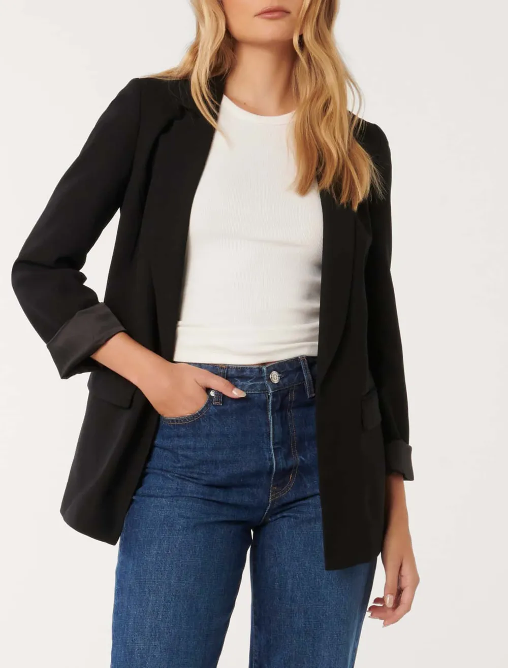 Front Flap Pockets Blazer