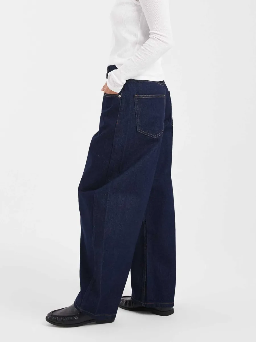 Oversized Dark Wash Denim Pants