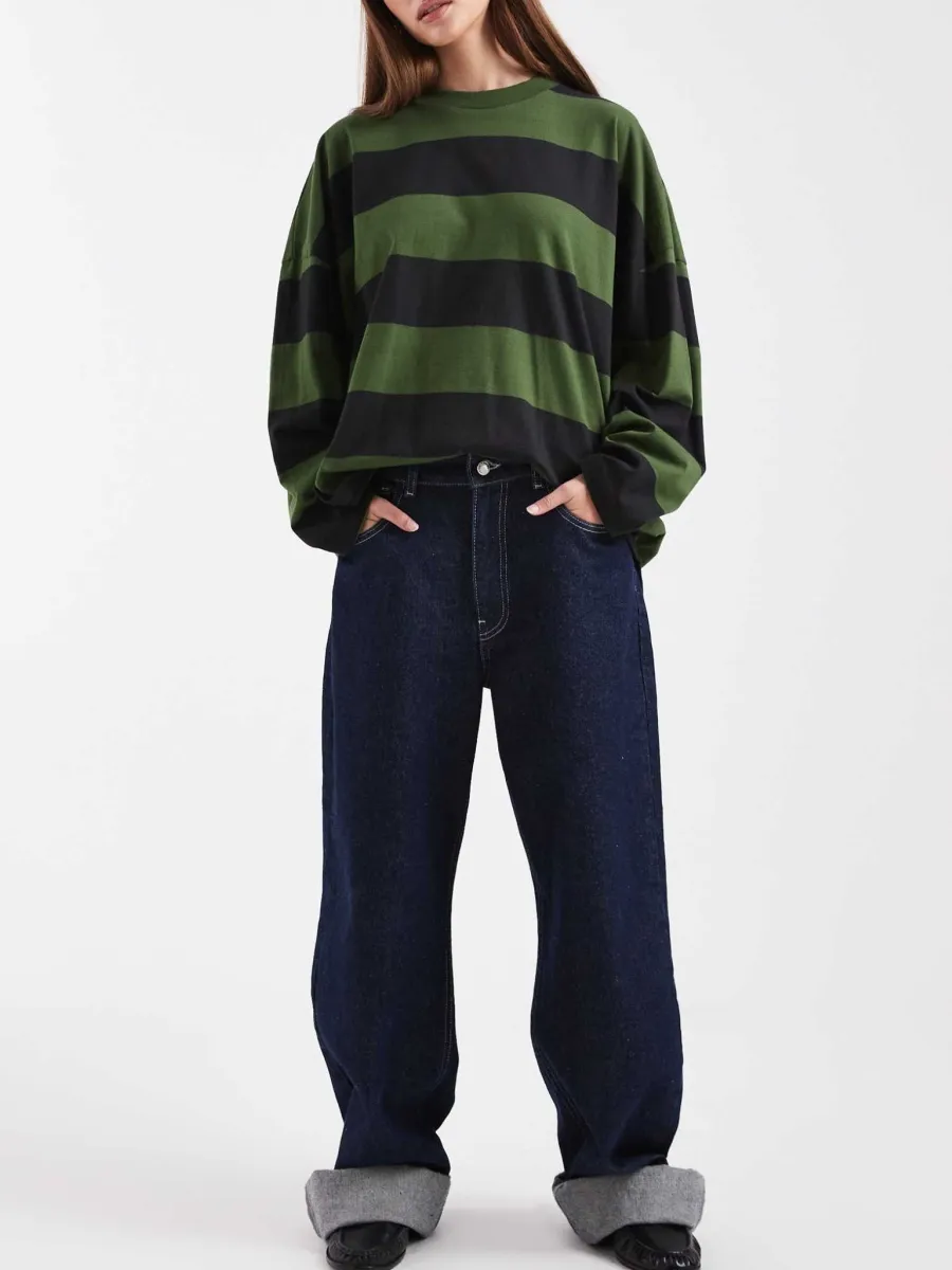 Striped Round Neck T-Shirt