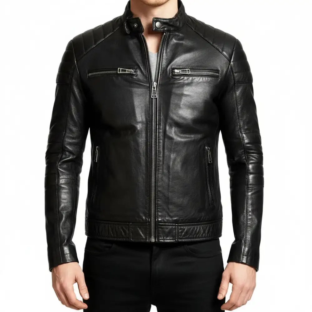 Urban Leather Biker Motorcycle Jacket