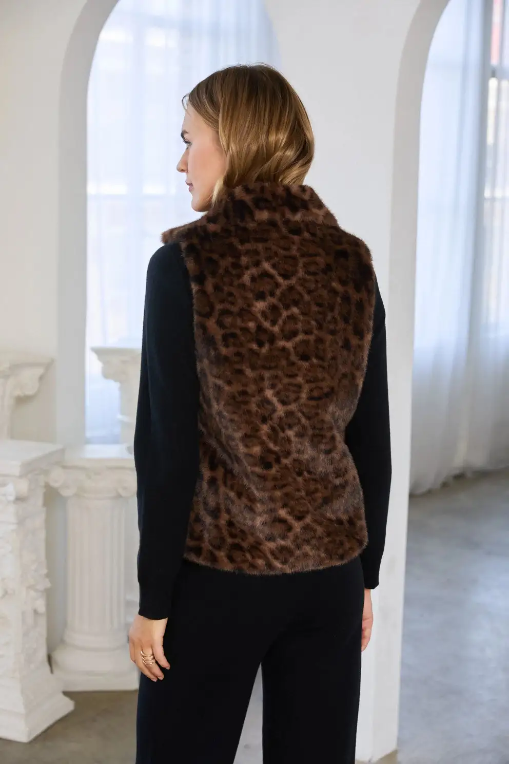 Leopard Faux Fur Vest