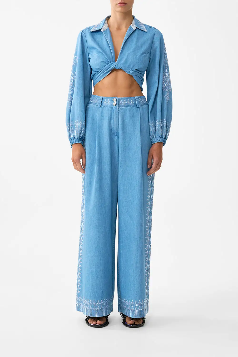 Cropped Wrap Shirt