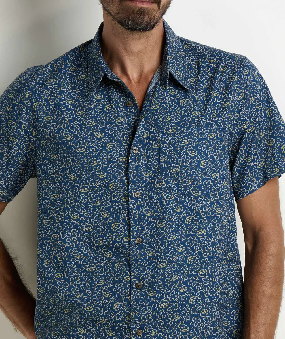 Canal Pattern Men's Short Sleeve Shirt