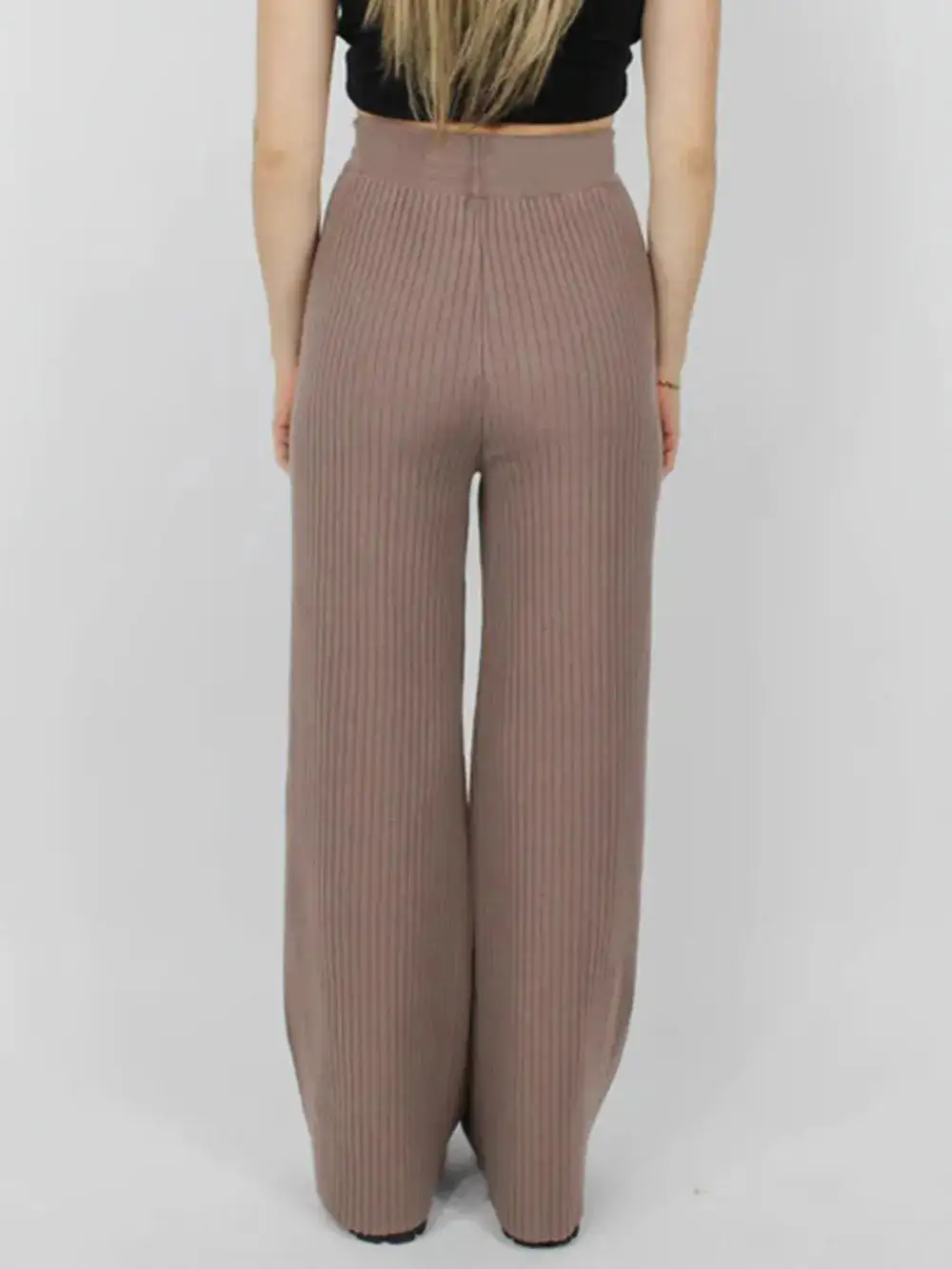 Wide Leg Ribbed Pants