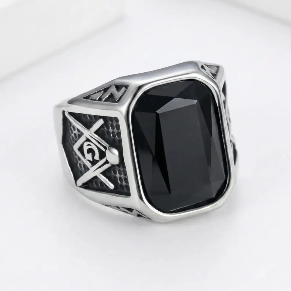 Men's Retro Masonic Ring