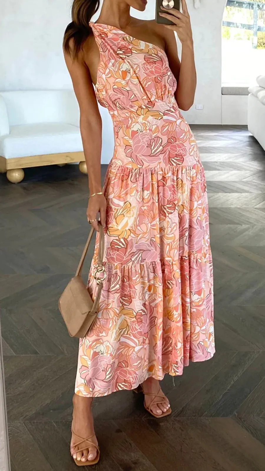 Knot Detail In Shoulder Strap Dress