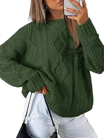 🔥Last day promotion⏰Women's 2025 Fashion Casual Striped Knitted Round-neck Long-sleeved Sweater